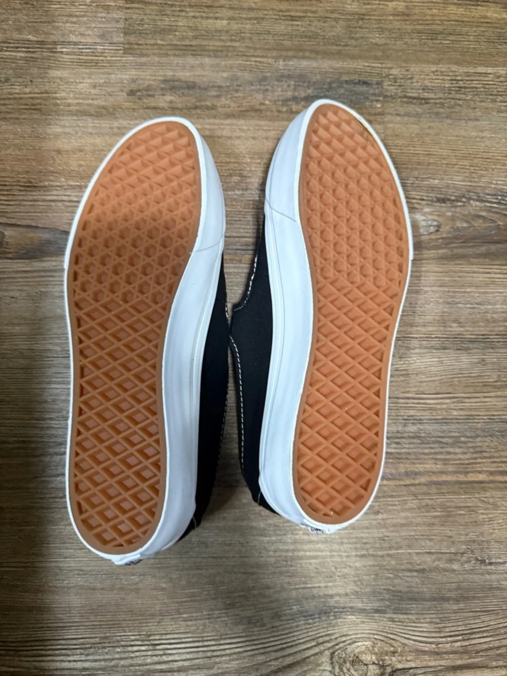 Vans Kids Black and White Mary Jane Canvas Sneakers with Buckle - Picture 5 of 5